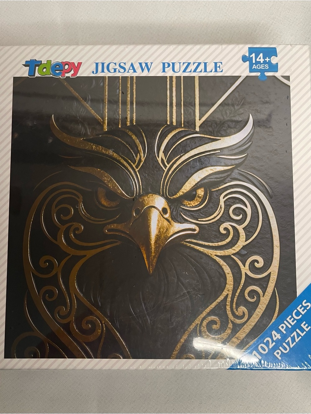 TDEPY 1024 piece puzzle with gold owl